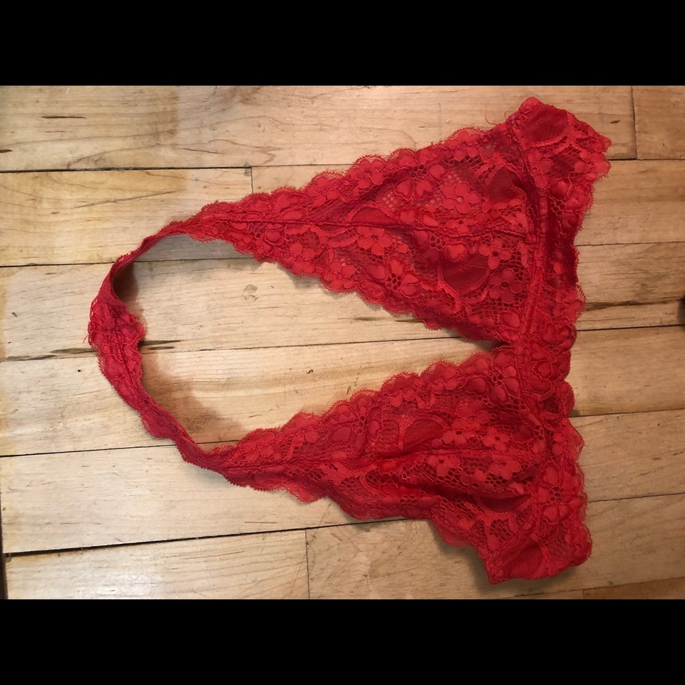 FREE PEOPLE INTIMATELY BRALETTE — deep coral (S)
